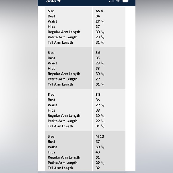 Lands end size charts coats - Picture 5 of 8